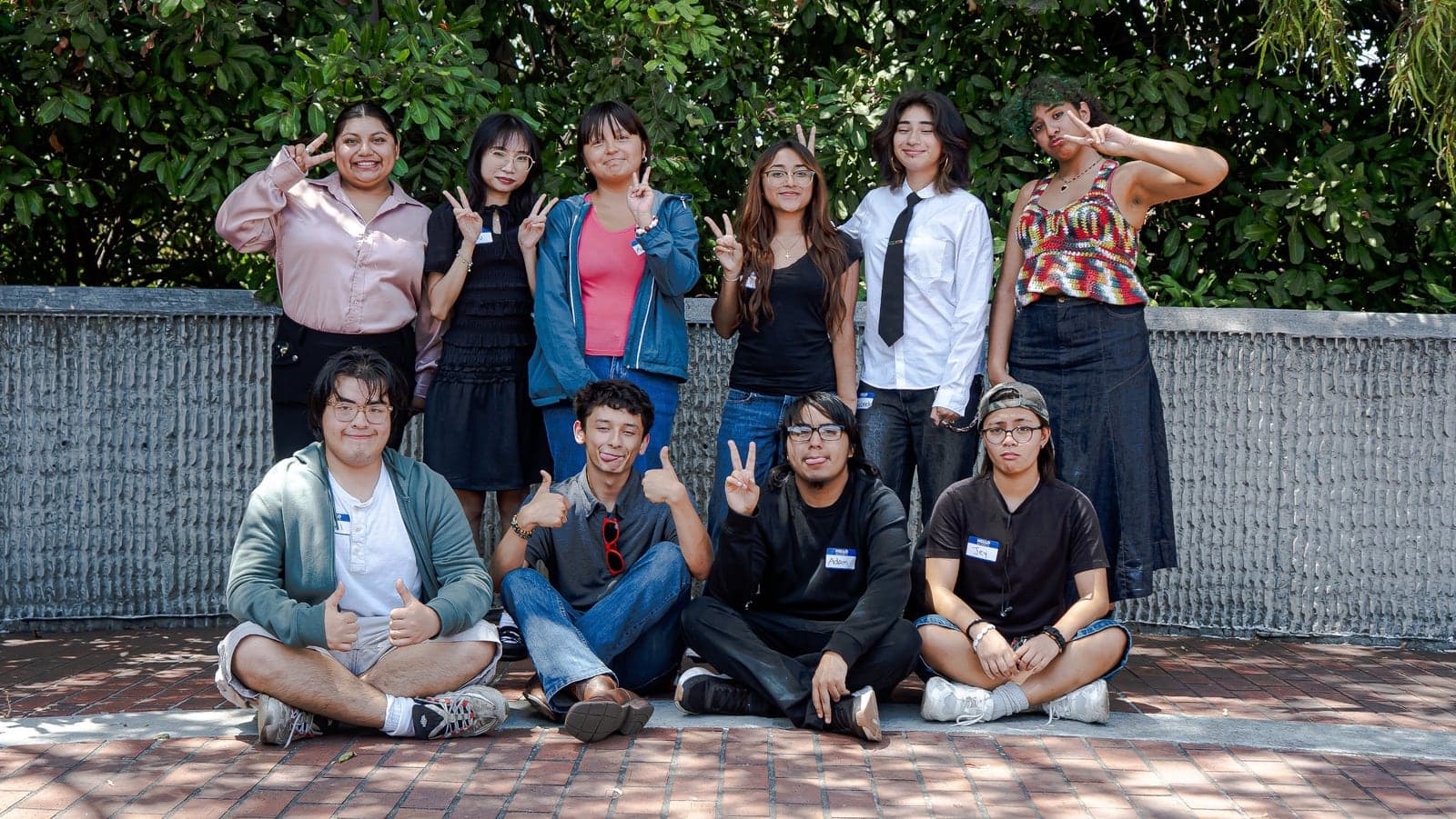 Members of the Youth Advisory Board posing together outdoors